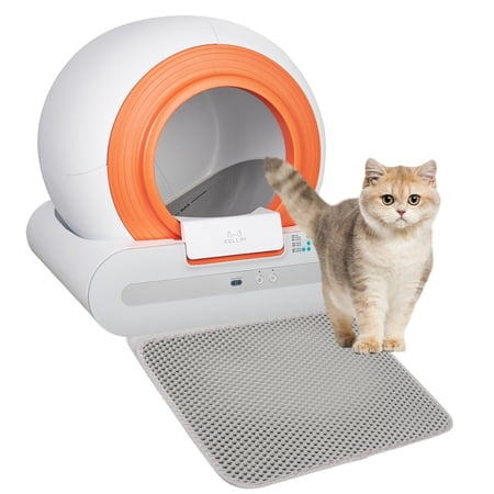Ufurpie Self-Cleaning Litter Box,Automatic Litter Box Self Cleaning for Multi Cat,65L Smart Litter Box with Mat & Garbage Bag,APP Control,Odor Removal,Multiple Cleaning Modes