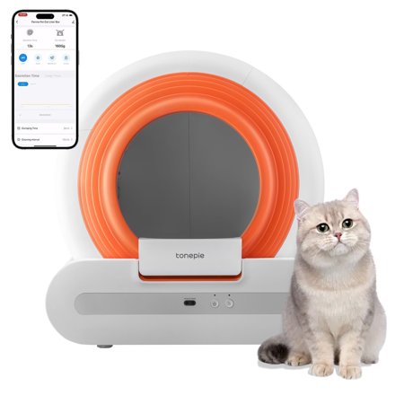 Ufurpie Self-Cleaning Litter Box,Automatic Litter Box Self Cleaning for Multi Cat,65L Smart Litter Box with Mat & Garbage Bag,APP Control,Odor Removal,Multiple Cleaning Modes