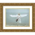 thumbnail image 1 of Ugachi, Takako 14x12 Gold Ornate Wood Framed with Double Matting Museum Art Print Titled - Shopping Bag Angel, 1 of 4