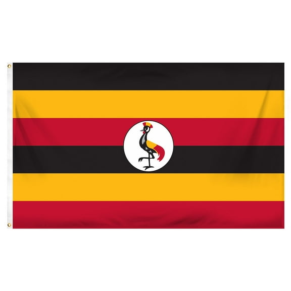 Uganda 3ft x 5ft Printed Polyester Flag