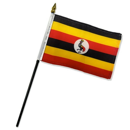 Uganda 4"x6" Flag Desk Table Stick