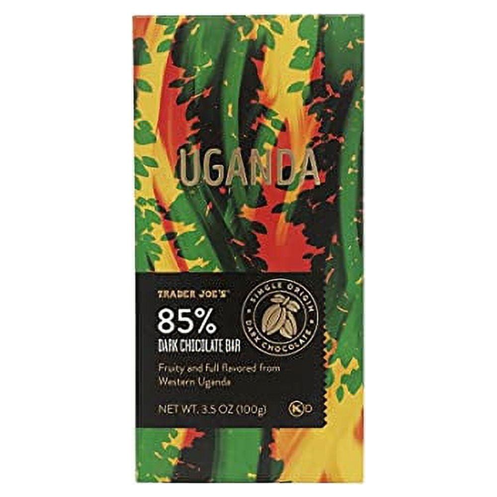 Uganda 85 Single Dark Chocolate Bar 3.5Oz / 100G From Western Uganda