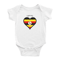thumbnail image 1 of Uganda Flag Heart Love Cute Baby Clothing Bodysuits Boy Girl Clothes, 1 of 5