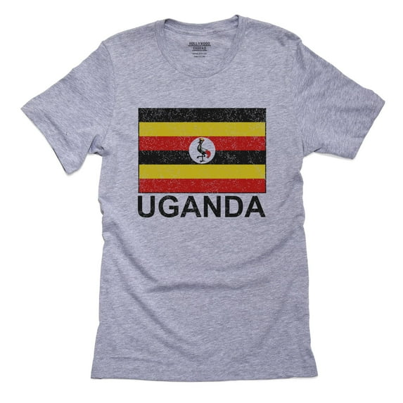 Uganda Flag - Special Vintage Edition Men's Grey T-Shirt