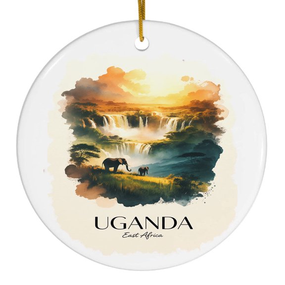 Uganda Vacation Souvenir, East Africa Christmas Ornament, Travel Keepsake