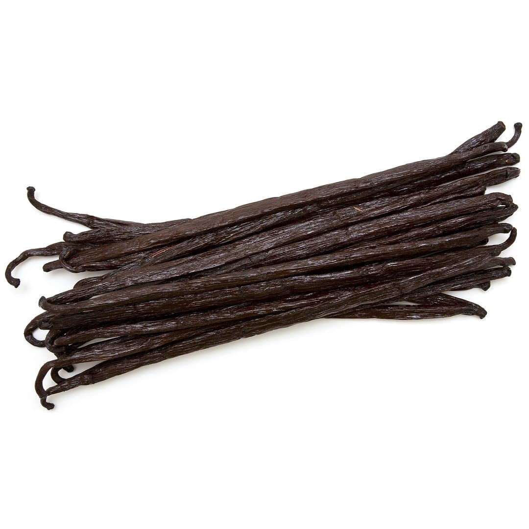 Ugandan Vanilla Beans Whole Grade A Vanilla Pods for Homemade Vanilla Extract, Baking, Ice Cream, Flavoring, & Vanilla Powder (50 Pack)