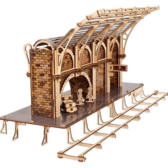Ugears Platform 9  3D Puzzle, 230-Parts, 23.4-Inch, Brown