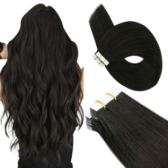 Ugeat Tape in Hair Extensions Human Hair Real Natural Brazilian Remy Hair Straight Seamless Skin Weft For Women Balayage 20P/40P
