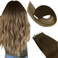 thumbnail image 1 of Ugeat Tape in Hair Extensions Human Hair Real Natural Brazilian Remy Hair Straight Seamless Skin Weft For Women Balayage 20P/40P, 1 of 9