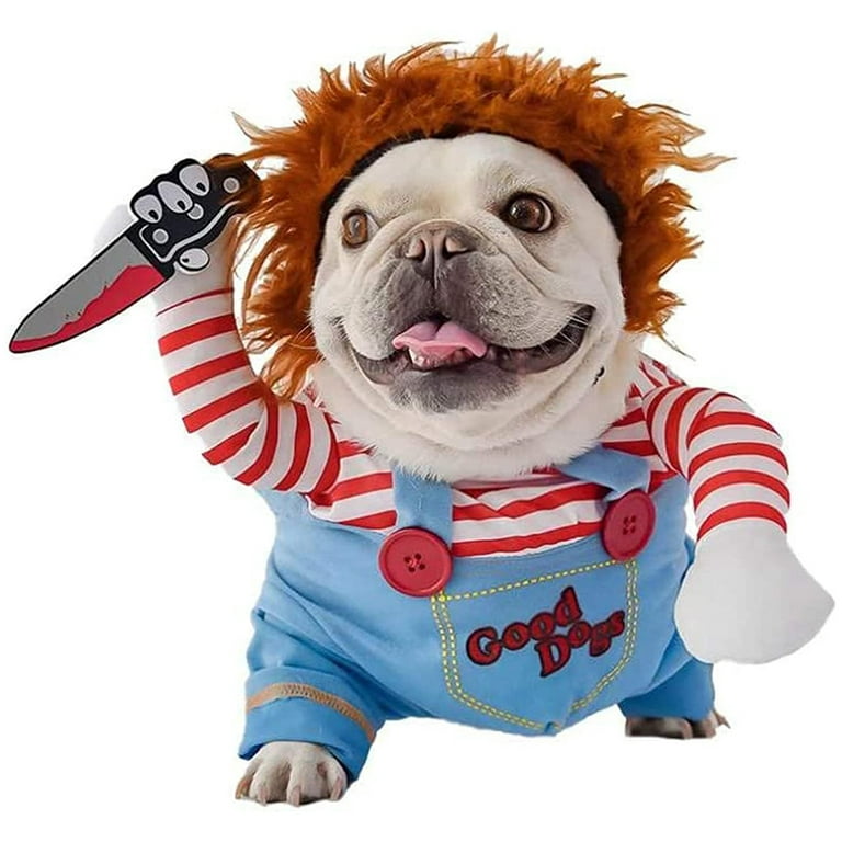 Ugerlov Pet Deadly Doll Dog Costume, Cute Dog Cosplay Halloween Christmas Funny Costume Dog Clothes Party Costume for Small Medium and Large Dogs