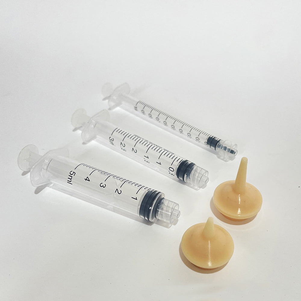 Ugerlov Pet Feeding Silicone Nipple with Bottle and Syringes for