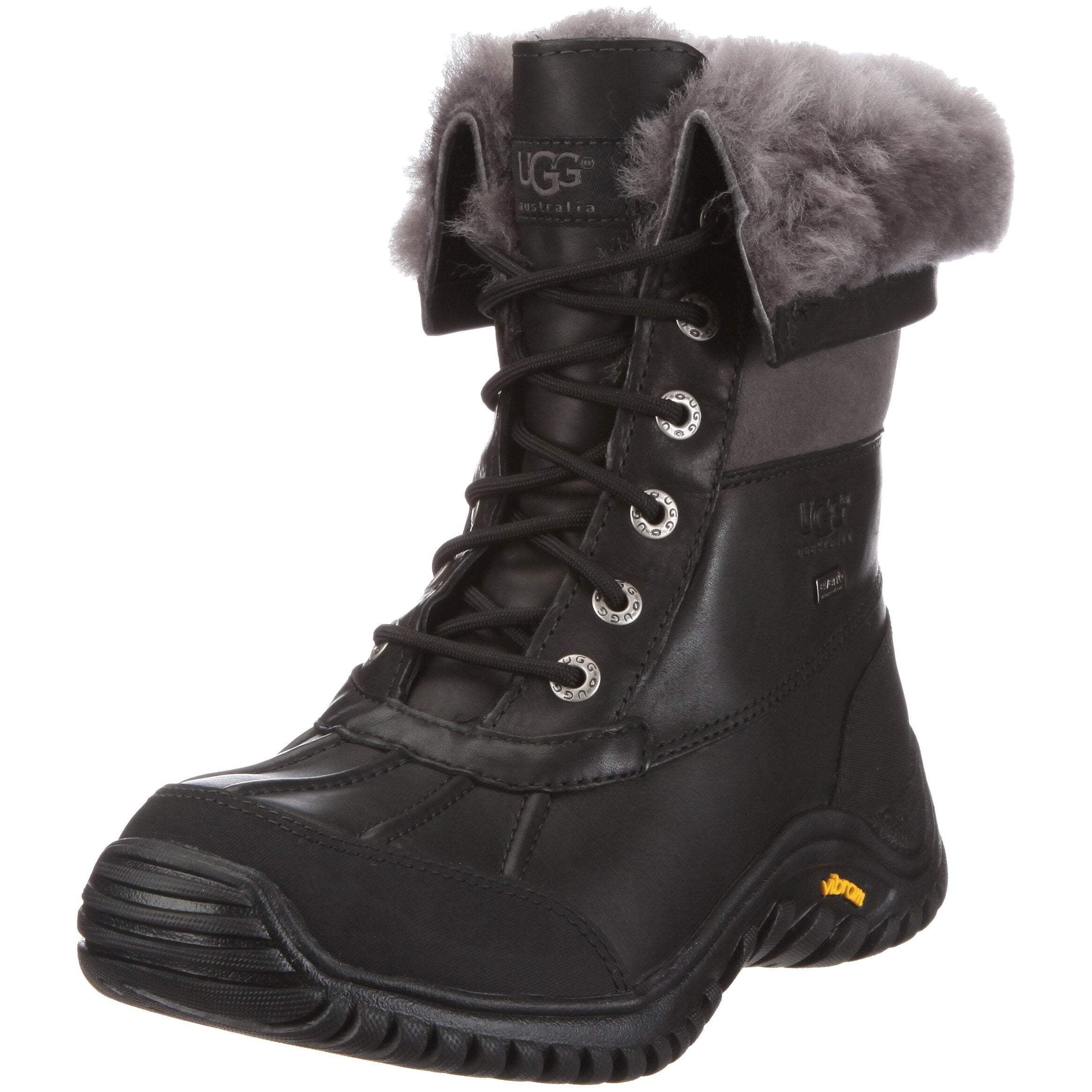 Ugg Adirondack Boot Ii Leather Boots Black Grey - Walmart.com