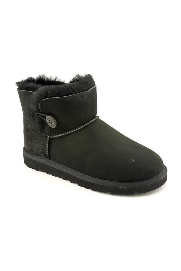 Australia Mini Bailey Button Youth US 13 Black Winter Boot UK 12