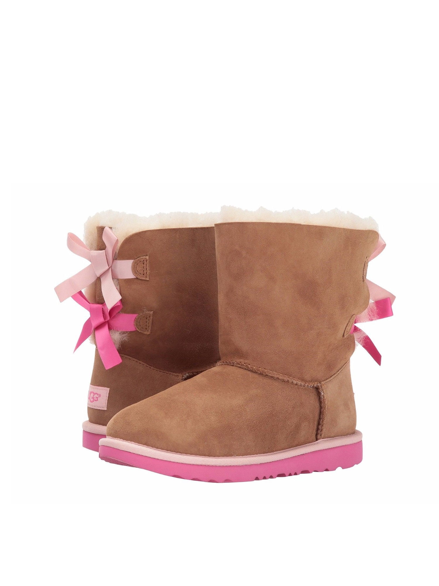 Children's UGG Bailey Bow II Kids Bootie chestnut/ pink hotsell Azalea NEW Child size 6