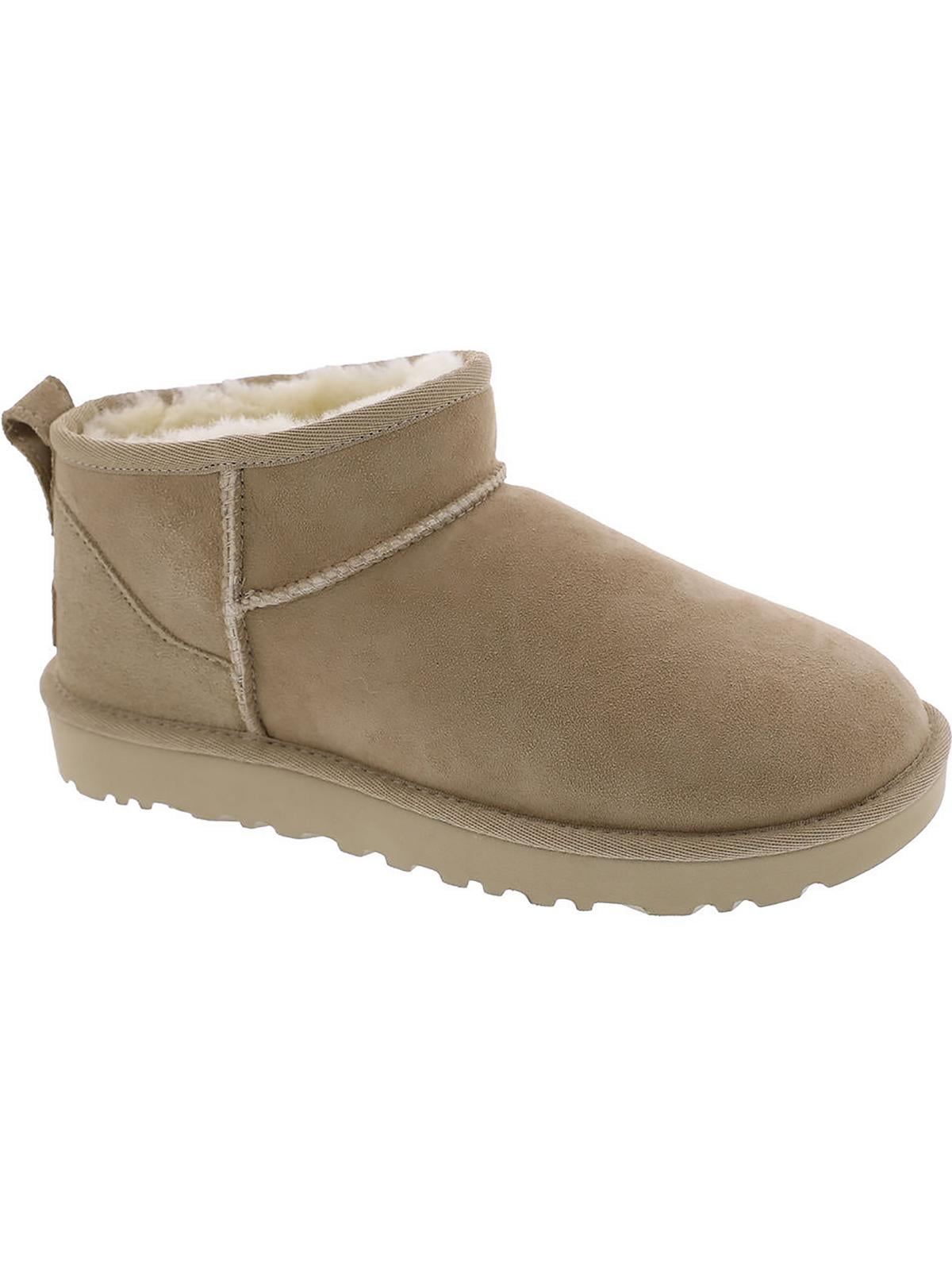 UGG Women's Classic Ultra Mini Suede Ankle Boots Beige