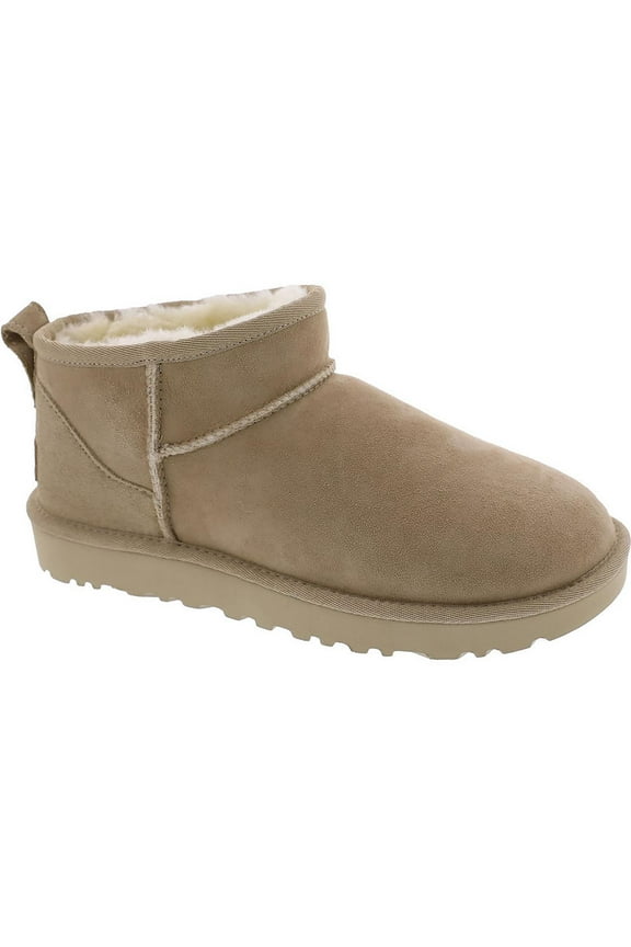 Classic Ultra Mini Women's Suede Wool Lined Ankle Boots