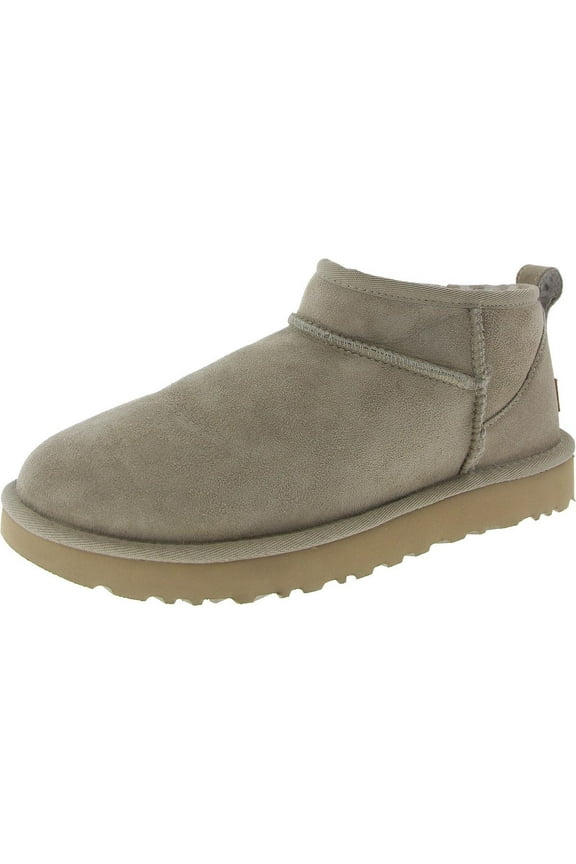 Classic Ultra Mini Women's Suede Wool Lined Ankle Boots