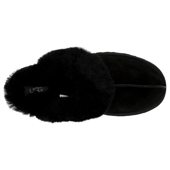 Ugg Disquette Women's Leather Fur Lined Chunky Slide Slippers