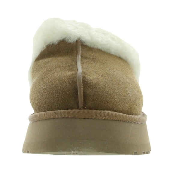Ugg Disquette Women's Leather Fur Lined Chunky Slide Slippers