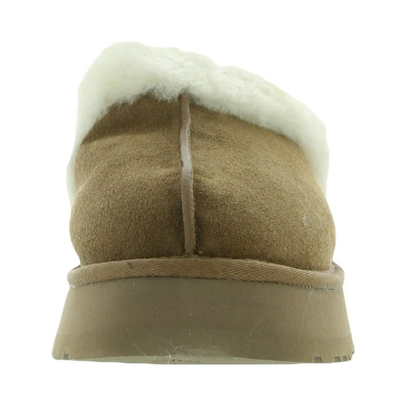 Ugg Disquette Women's Leather Fur Lined Chunky Slide Slippers