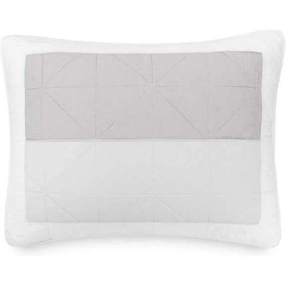 Ugg Dover Standard Pillow Sham 21" x 26" Quilted 100% Cotton Color Block Color Seal