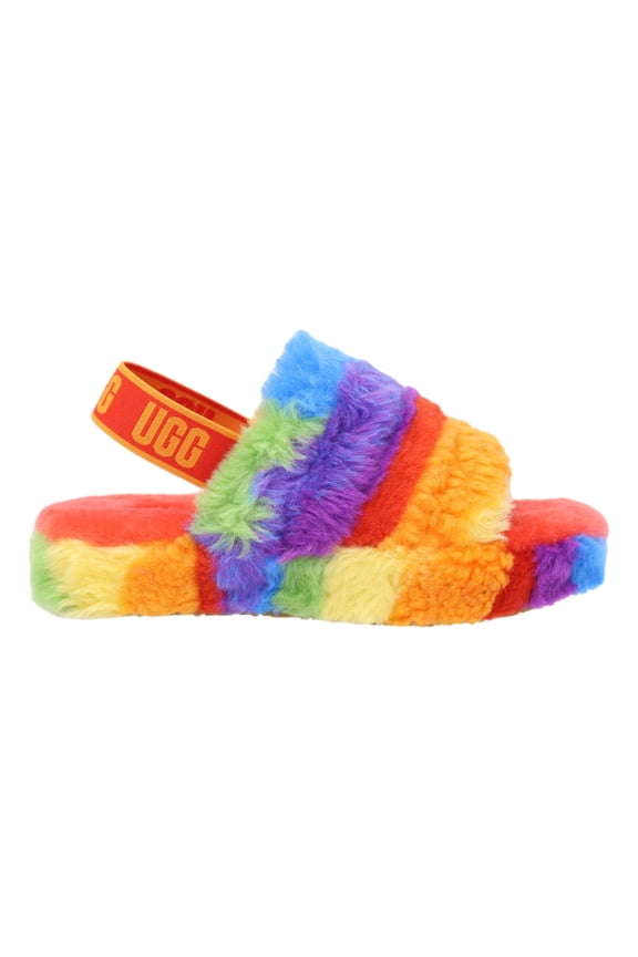 Big Kid's and Little Kid's UGG Fluff Yeah Rainbow Stripes (1119840K-RSTR) - 2