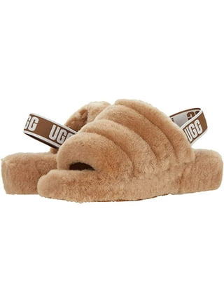 UGG Fluff Yea Peach Sheepskin Fur Slippers Slides Sandals Size 8 NIB –  Design Her Boutique
