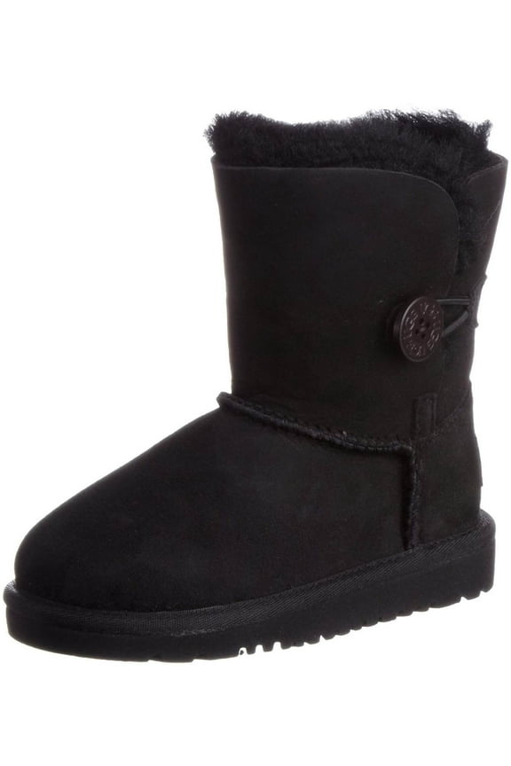 Girl's Bailey Button K Black Mid-Calf Wool Snow Boot - 13M