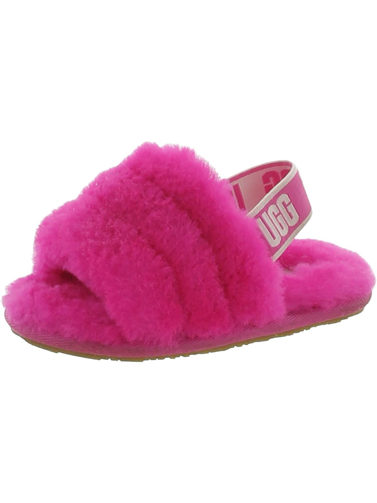 Ugg Girls T Fluff Yeah Fur Comfy Slingback Slippers - Walmart.com