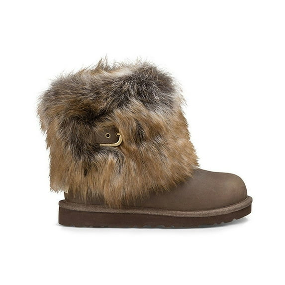 Ugg Kids Ellee Leather Boots Chocolate