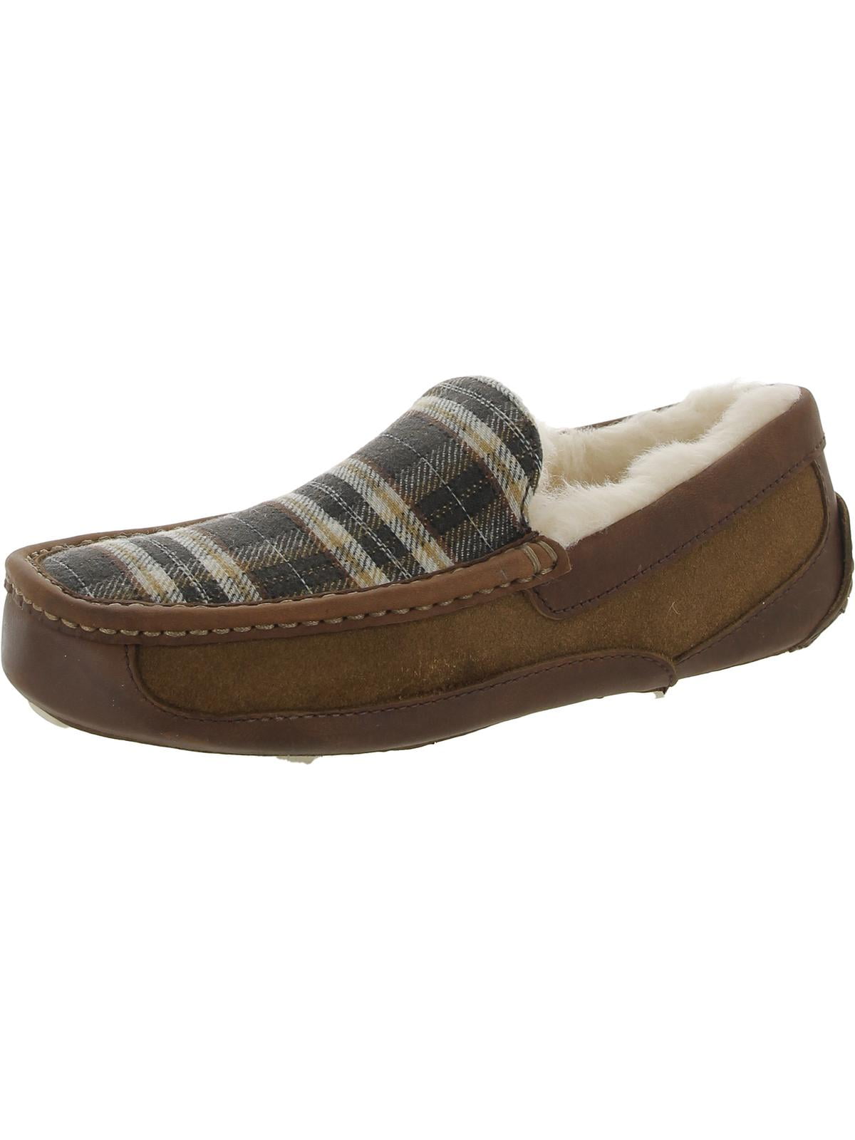 Ugg Mens Ascot Suede Plaid Loafer Slippers Walmart