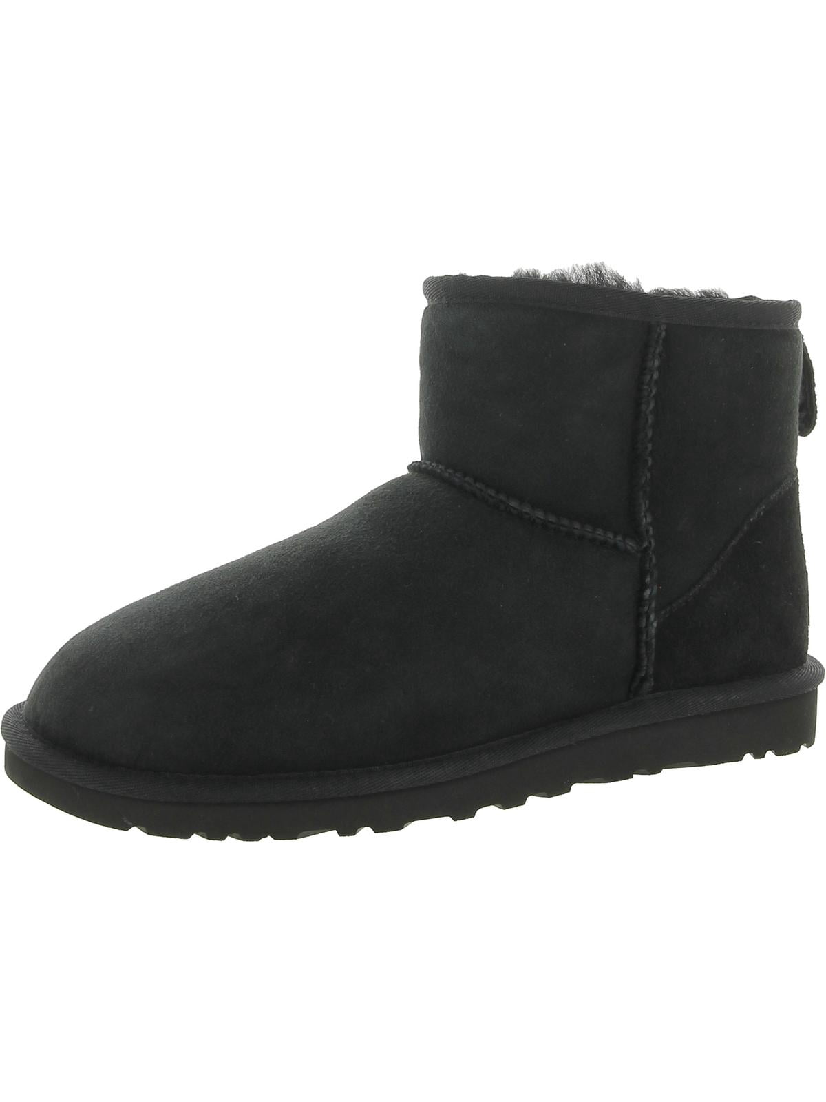 UGG Men\'s Black Suede Slip-On Ankle Boots Suede Ugg Mini Boot Men Ugg Mens Classic Mini Suede Slip On  main image 4