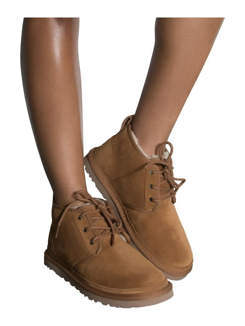 UGG Tan Suede Sheepskin Sherpa Lined Chukka Ankle Boots Size 15 New NIB Ugg Neumel High Chestnut Chukka Lace Up Boot  main image 4