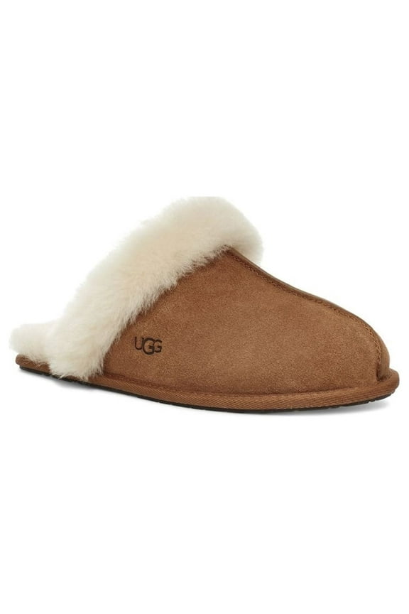 Scuffette II Women's Suede Fur Trim Slide Slippers