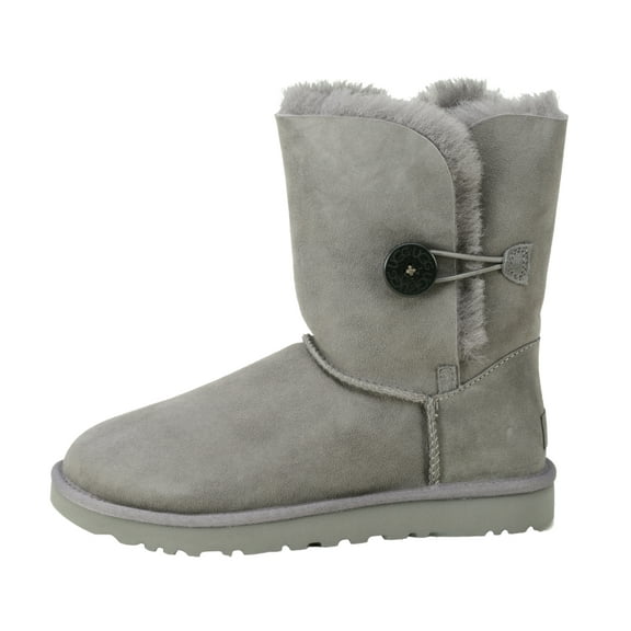 Ugg Women's Bailey Button II Grey High-Top Sheepskin Boot - 7M