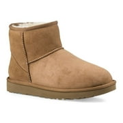 Ugg Womens Classic Mini II Leather Chestnut Ankle-High Suede Boot -