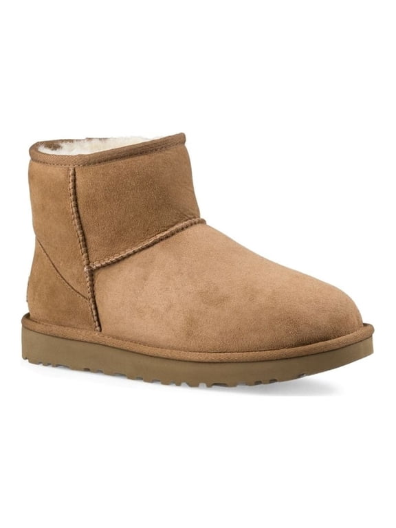Women's Classic Mini II Leather Chestnut Ankle-High Suede Boot - 7M