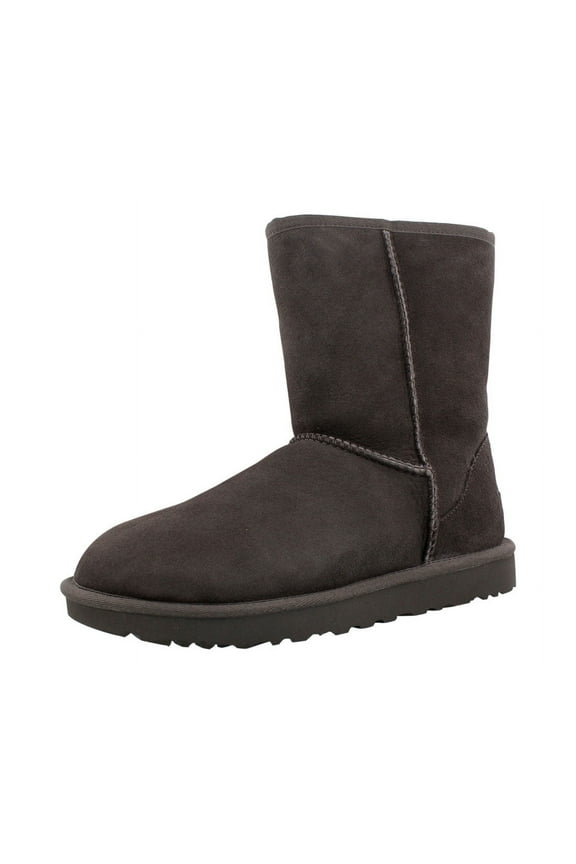 Women's Classic Short II Grey Ankle-High Suede Boot - 10M