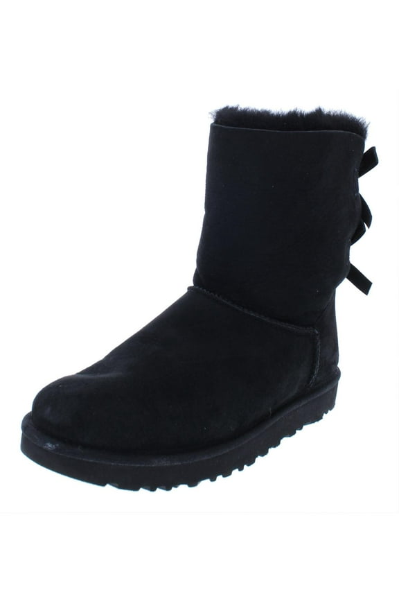 Womens Bailey Bow II Suede Shearling Winter Boots