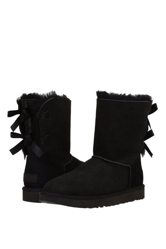 Womens Bailey Bow II Suede Shearling Winter Boots