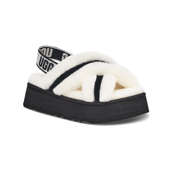 Ugg Womens Disco Cross Sheepskin Slides Slingback Sandals