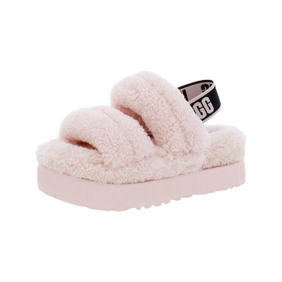Ugg Womens Oh Fluffita Sheepskin Flatform Slingbacks