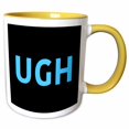 thumbnail image 1 of 3drose, Ugh, 11oz Two-tone Yellow Mug, 1 of 6