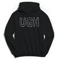 thumbnail image 1 of Ugh Humor Graphic Black Men's Crewneck Sweatshirt Hoodie, 1 of 1