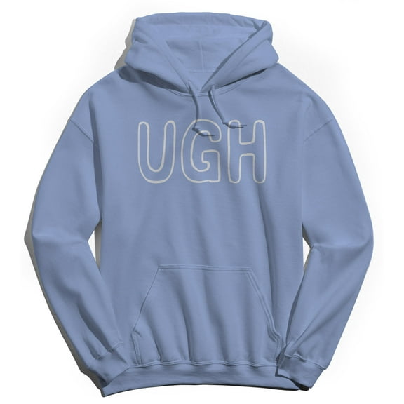 Ugh Humor Graphic Light Blue Men's Crewneck Sweatshirt Hoodie