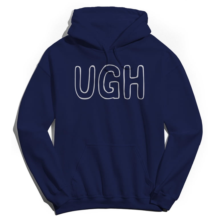 Ugh Humor Graphic Navy Men's Crewneck Sweatshirt Hoodie - Walmart.com