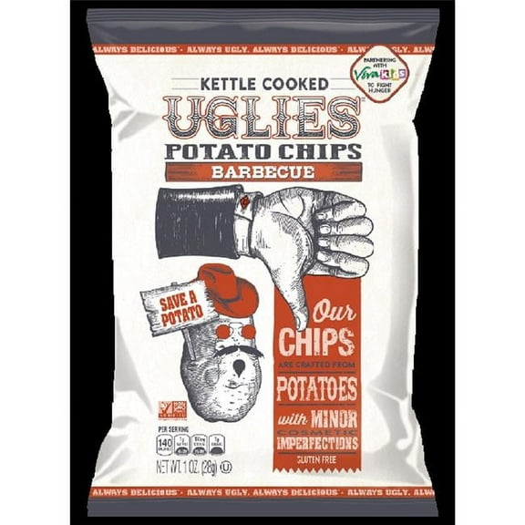 UGLIES - Bar-B-Que Kettle Chips 1OZ ( Pack of 32)