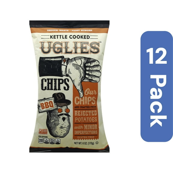 Uglies Kettle Chips BBQ 6 oz (Pack Of 12)