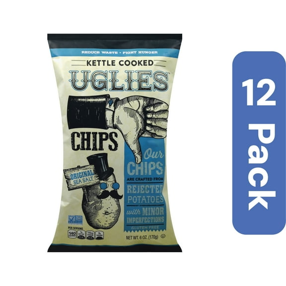 Uglies Kettle Chips Sea Salt 6 oz (Pack Of 12)