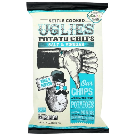 Uglies Salt And Vinegar Kettle Chips, 6 oz